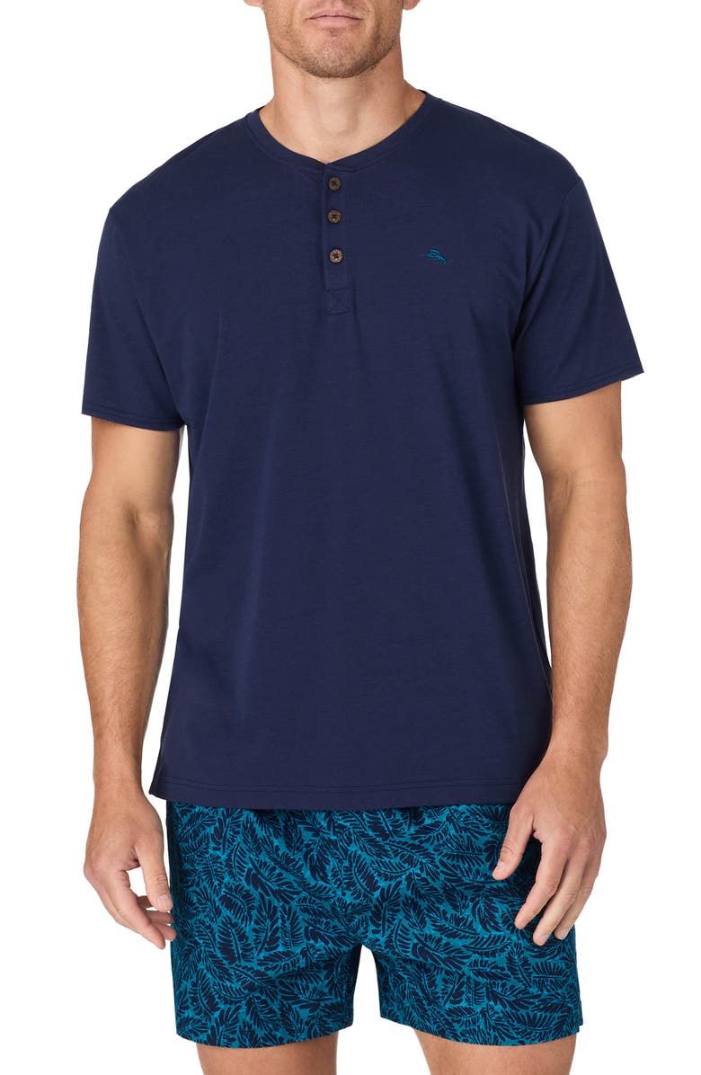 Tommy Bahama Cotton Blend Pajama Henley, Main, color, 