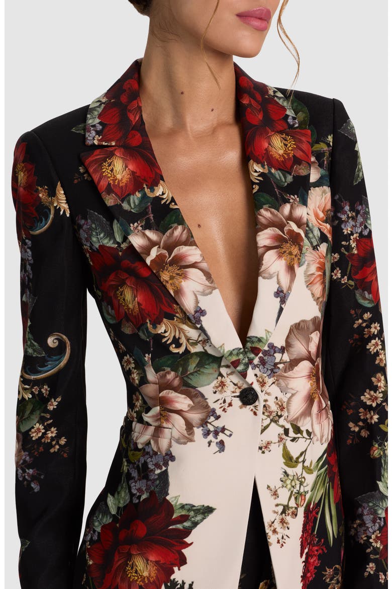 Breann Fitted Blazer, Alternate, color, FLORAL RADIANCE