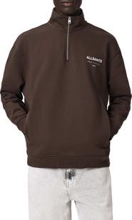 AllSaints Underground Oversize Half Zip Pullover