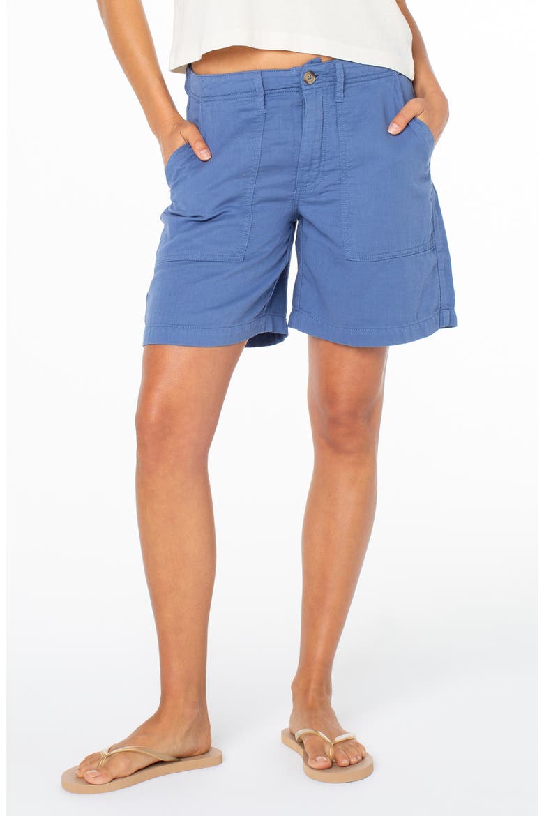 Hawaii Harbor Cotton Shorts, Main, color, BLUE HORIZON