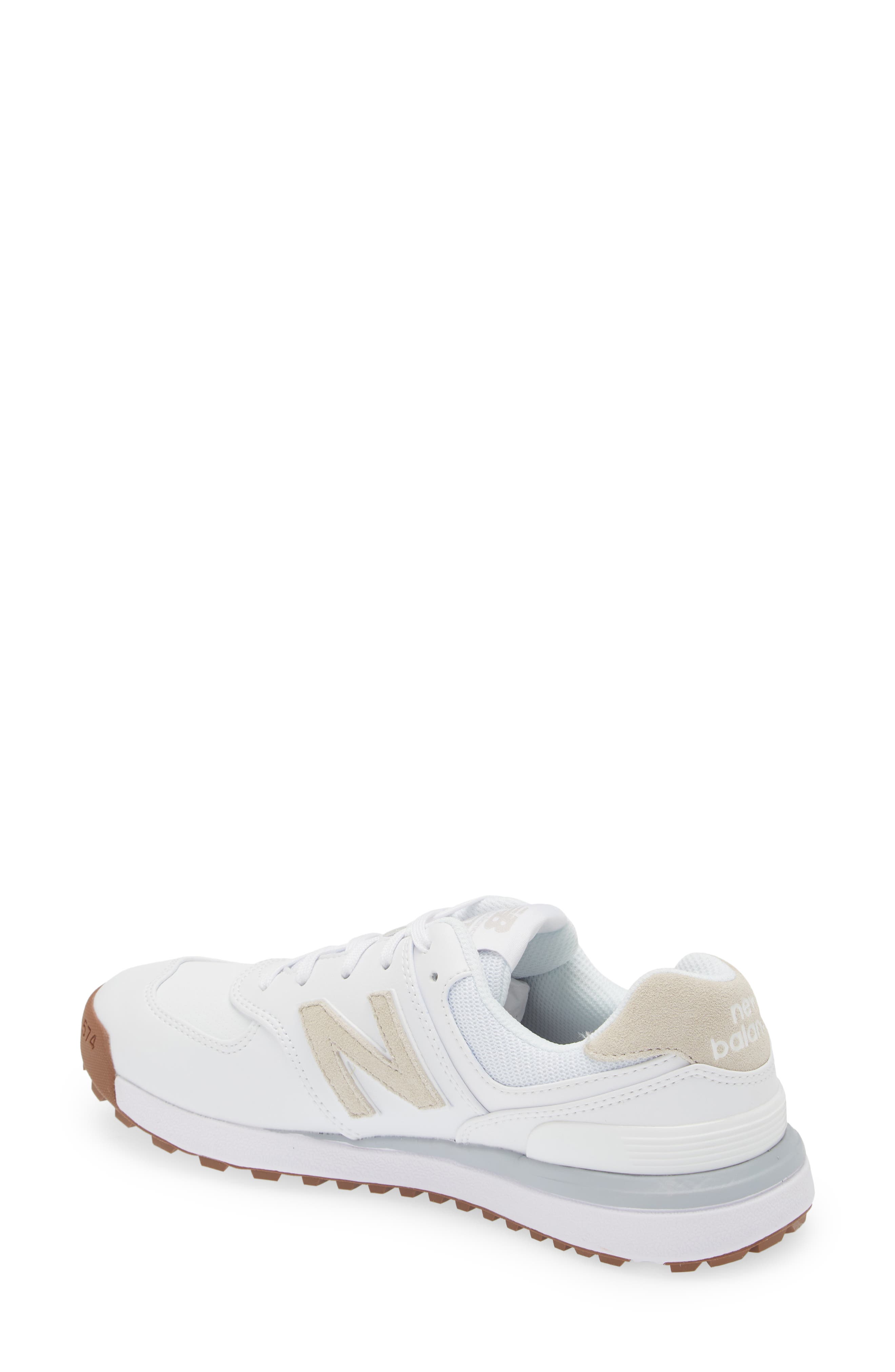 574 Greens V2 Spikeless Golf Shoe, Alternate, color, WHITE