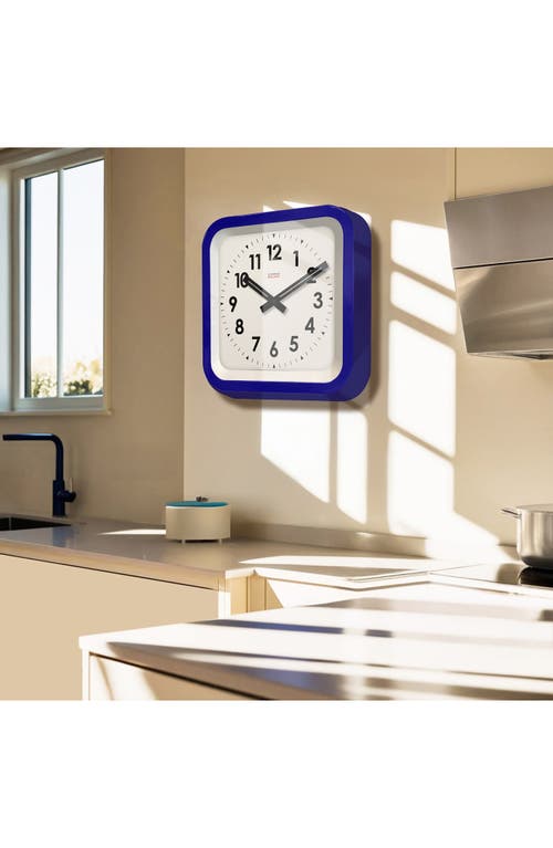 Cloudnola Big Railway Indoor/outdoor Square Clock In Blue
