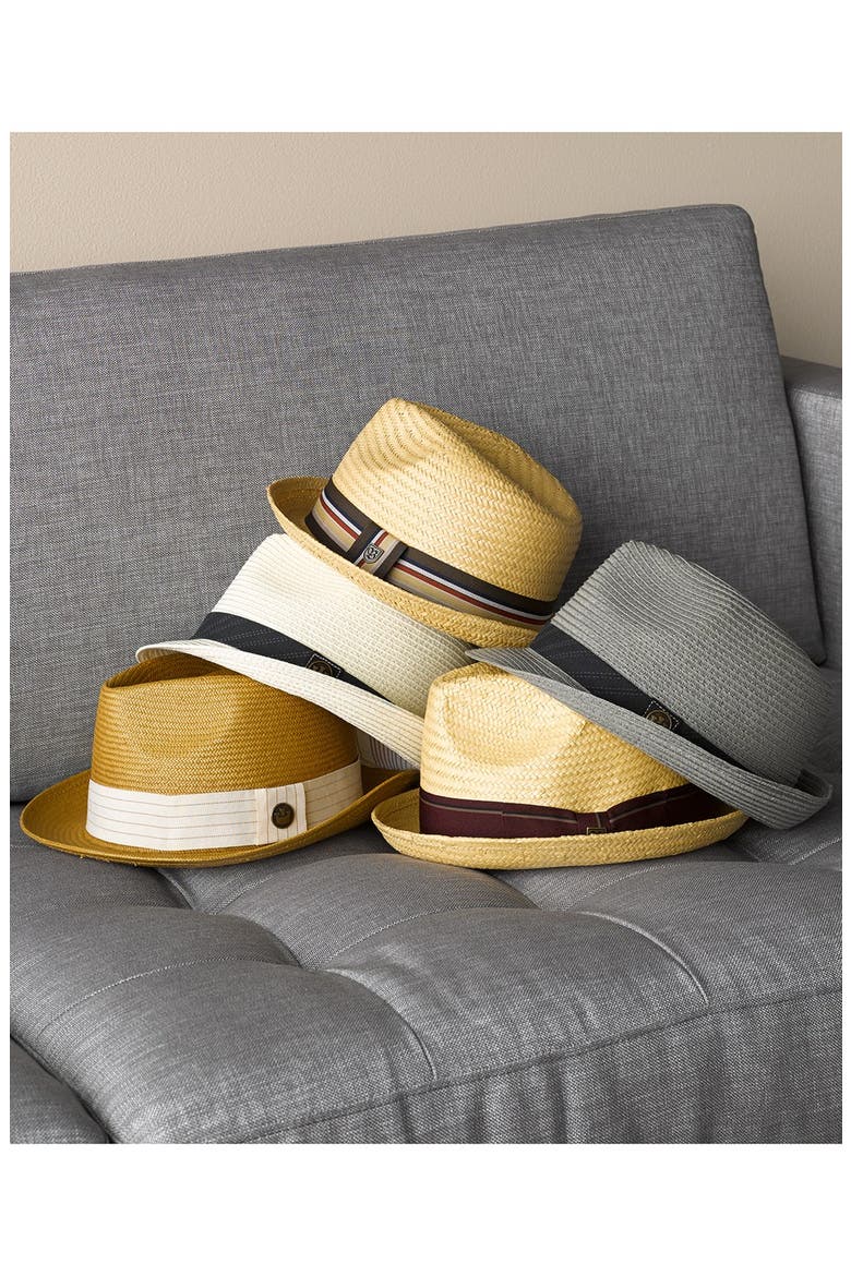 Goorin Brothers 'Fine Day' Straw Fedora, Alternate, color, BLACK