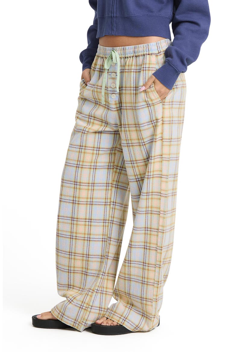 Coastal Breeze Flannel Wide Leg Pants, Alternate, color, CORNFLOWER