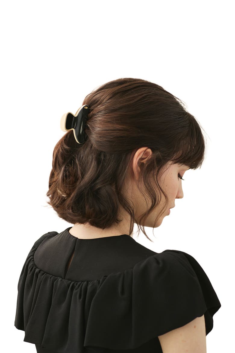 Tenderly acetate hair clip, Alternate, color, black