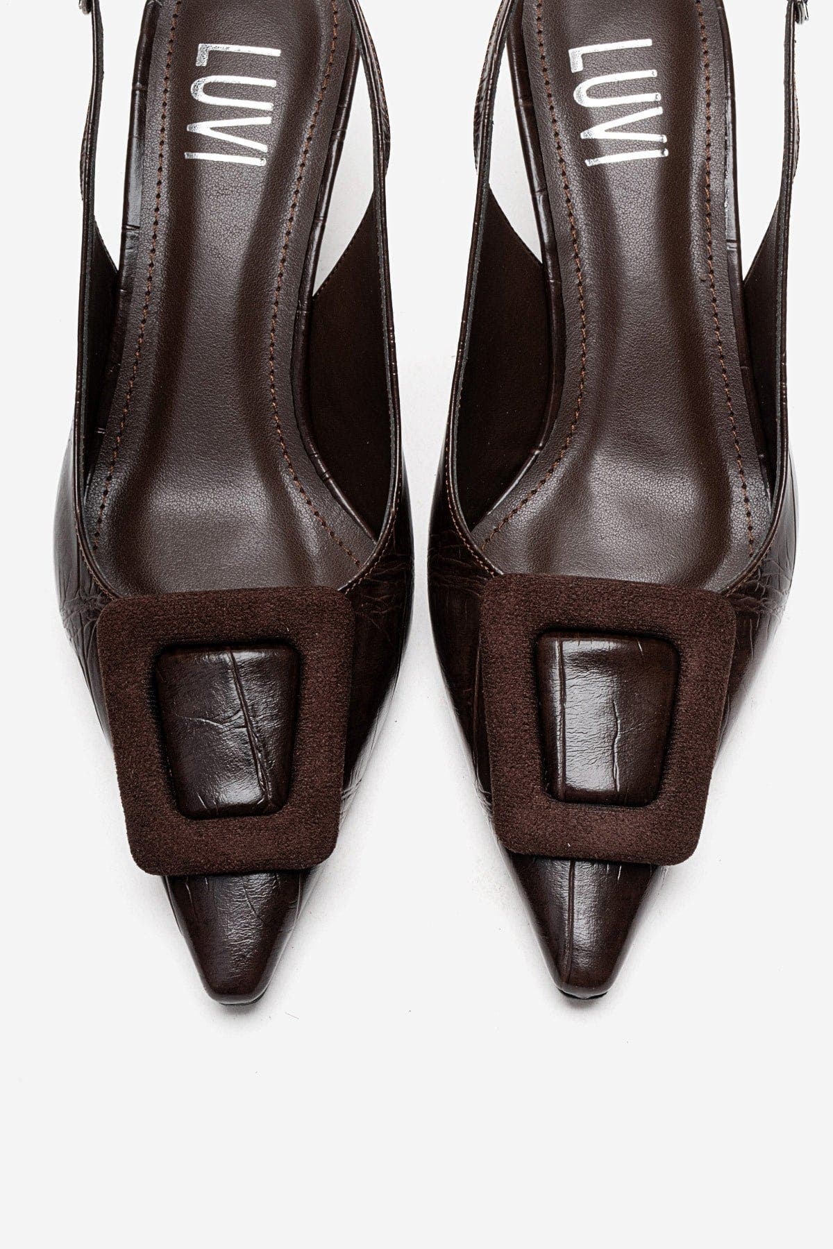 Dublin Buckle Stiletto Pump, Alternate, color, Brown Print