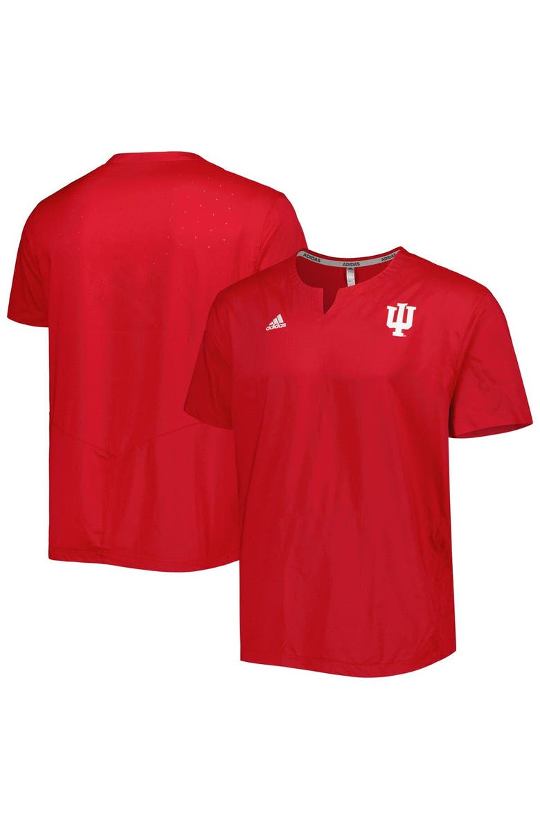 adidas Men's adidas Crimson Indiana Hoosiers Notch Neck Iron Cage Top, Main, color, Crimson