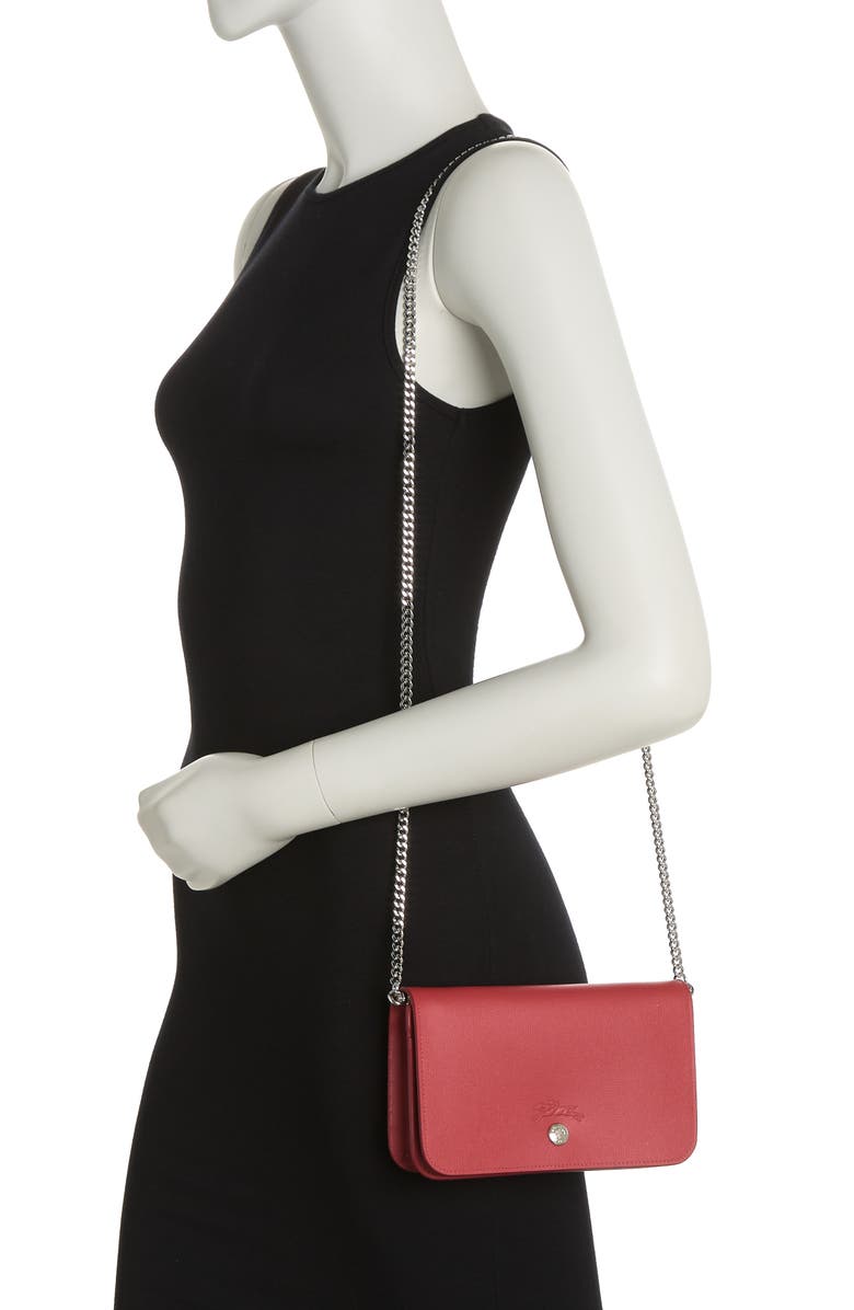 Longchamp Le Pliage Neo Wallet on a Chain, Alternate, color, 