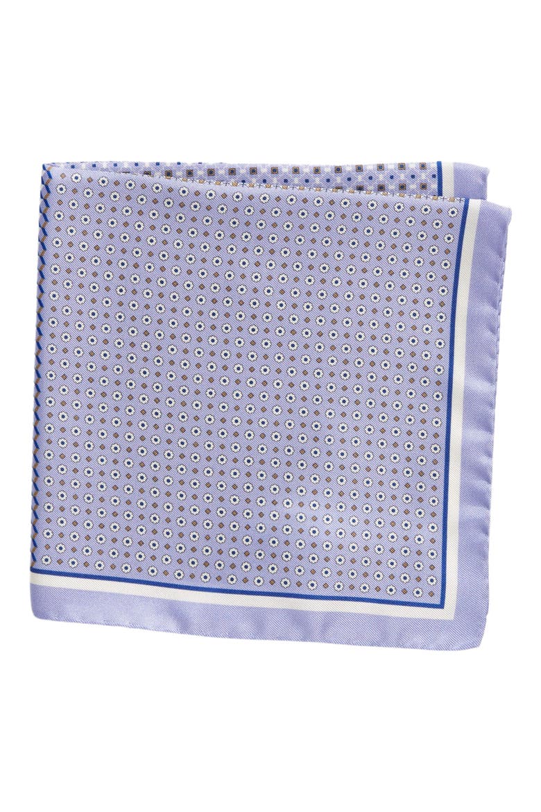 Quadrant Silk Pocket Square, Main, color, PURPLE
