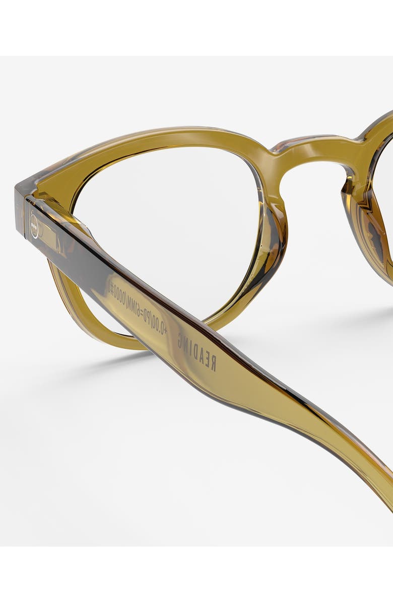 IZIPIZI #C 49mm Square Reading Glasses, Alternate, color, Golden Green