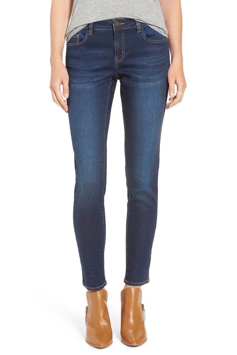 Mid Rise Skinny Jeans, Main, color, CLASSIC BLUE