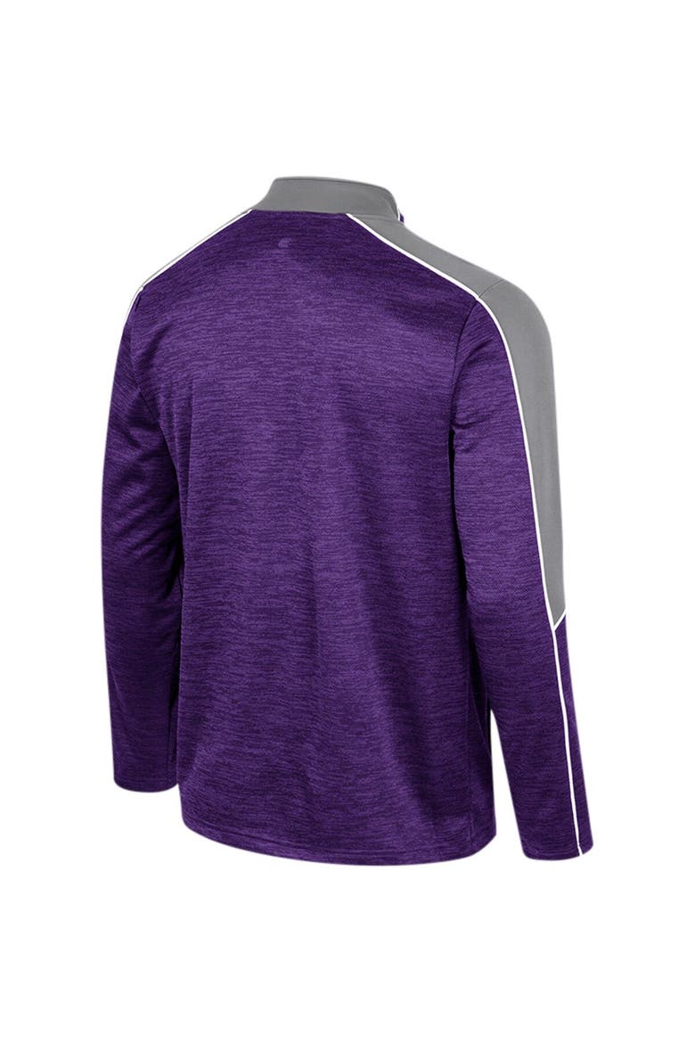 Men's Colosseum Purple Kansas State Wildcats Marled Half-Zip Jacket, Alternate, color, Purple