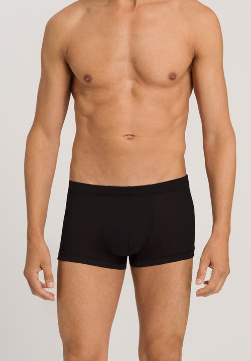 Hanro Cotton Sporty Boxer Brief In Black