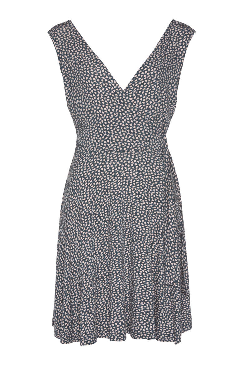 Wrap Look Dress, Alternate, color, Blue Grey Print