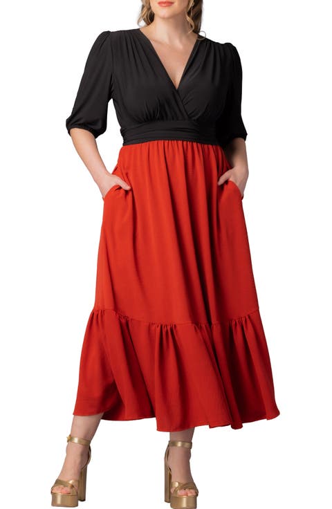 Danica Mixed Media Dress (Plus)