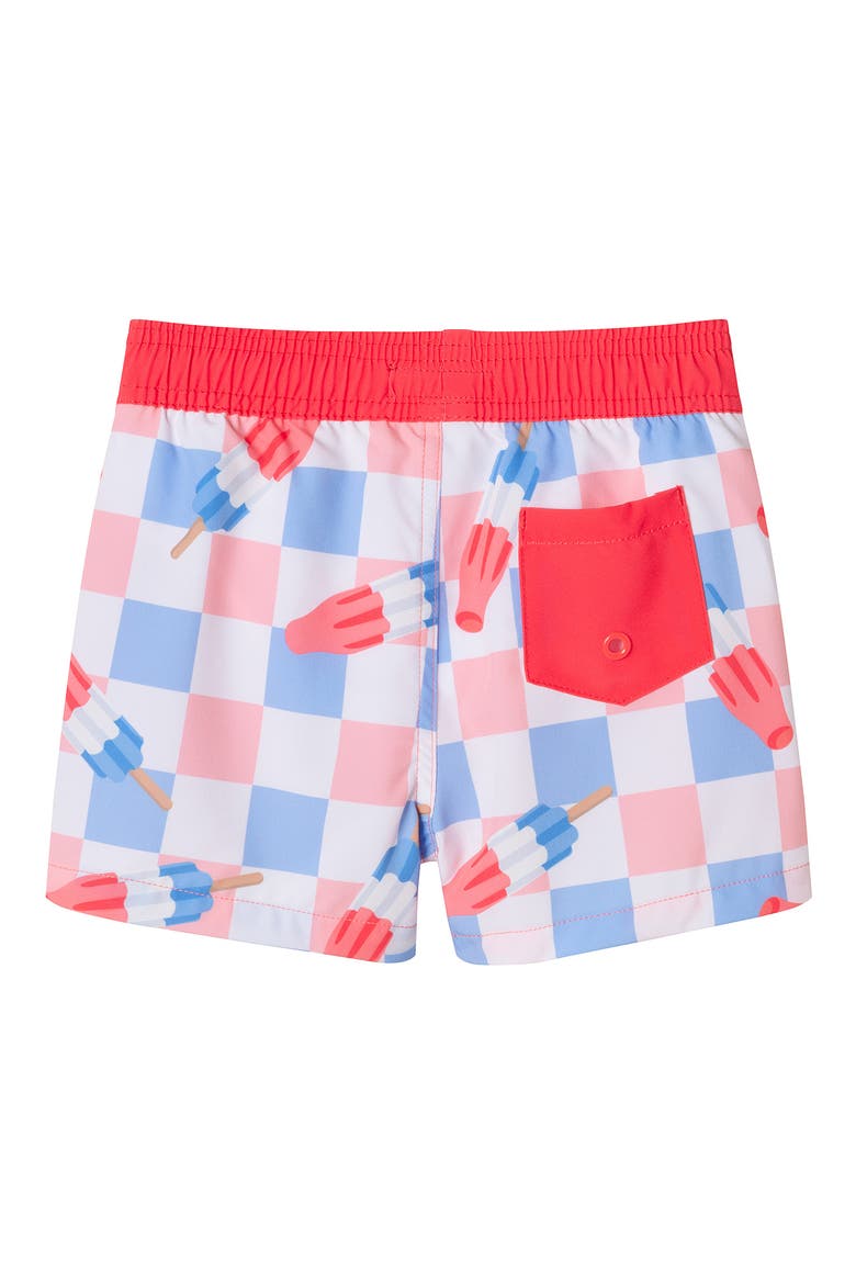 Kids' Print Swim Trunks, Alternate, color, ICE POP