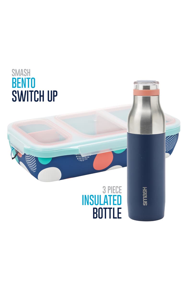SMASH Bento Switch Up Lunch Box with 16.9 fl ox Bottle in Misty, Alternate, color, Multicolored