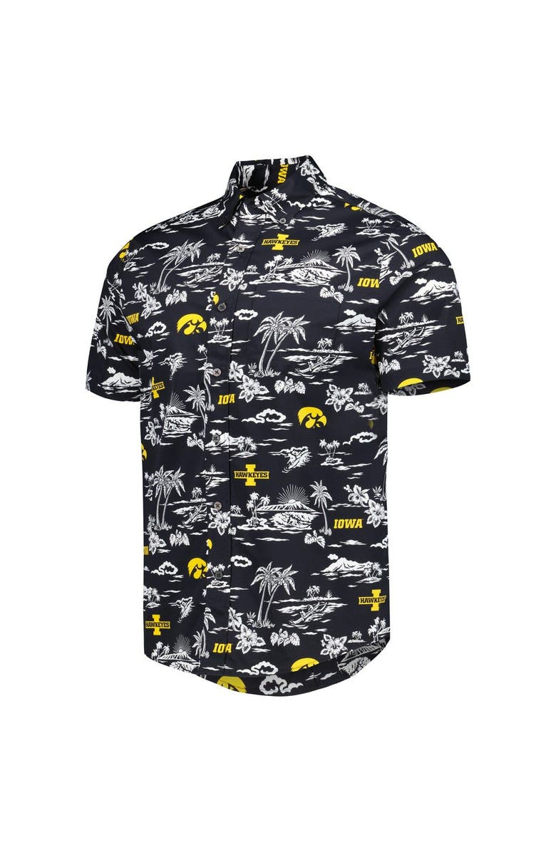 Reyn Spooner Men's Reyn Spooner Black Iowa Hawkeyes Performance Button-Down Shirt, Alternate, color, 