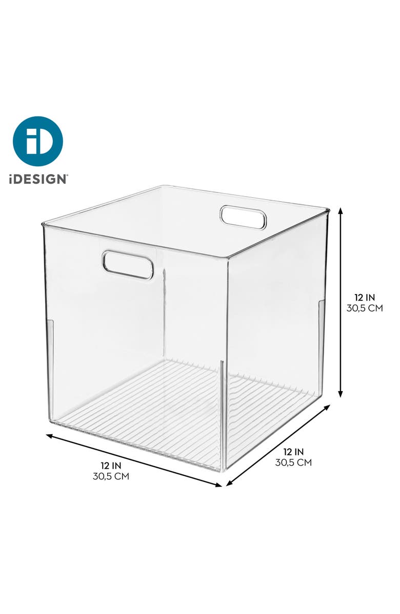 iDesign Large Linus Clear Plastic Storage Bin with Handles, Alternate, color, Clear