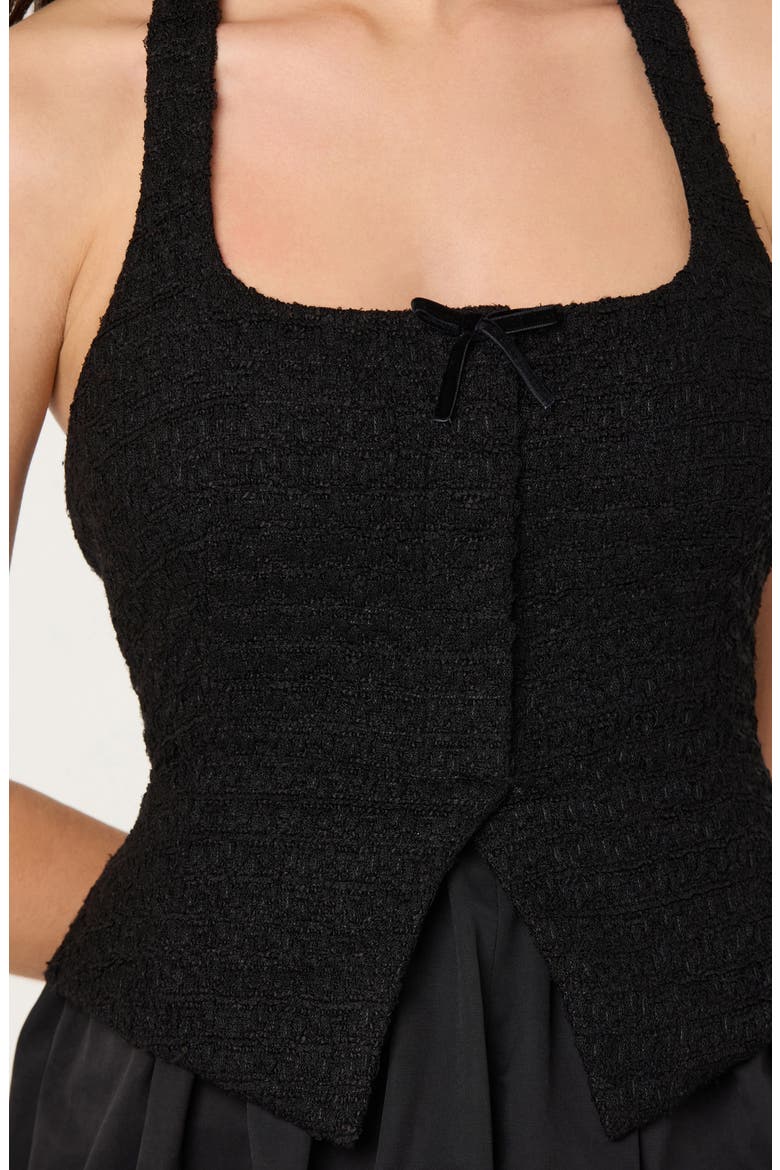 Giavanna Halter Minidress, Alternate, color, BLACK