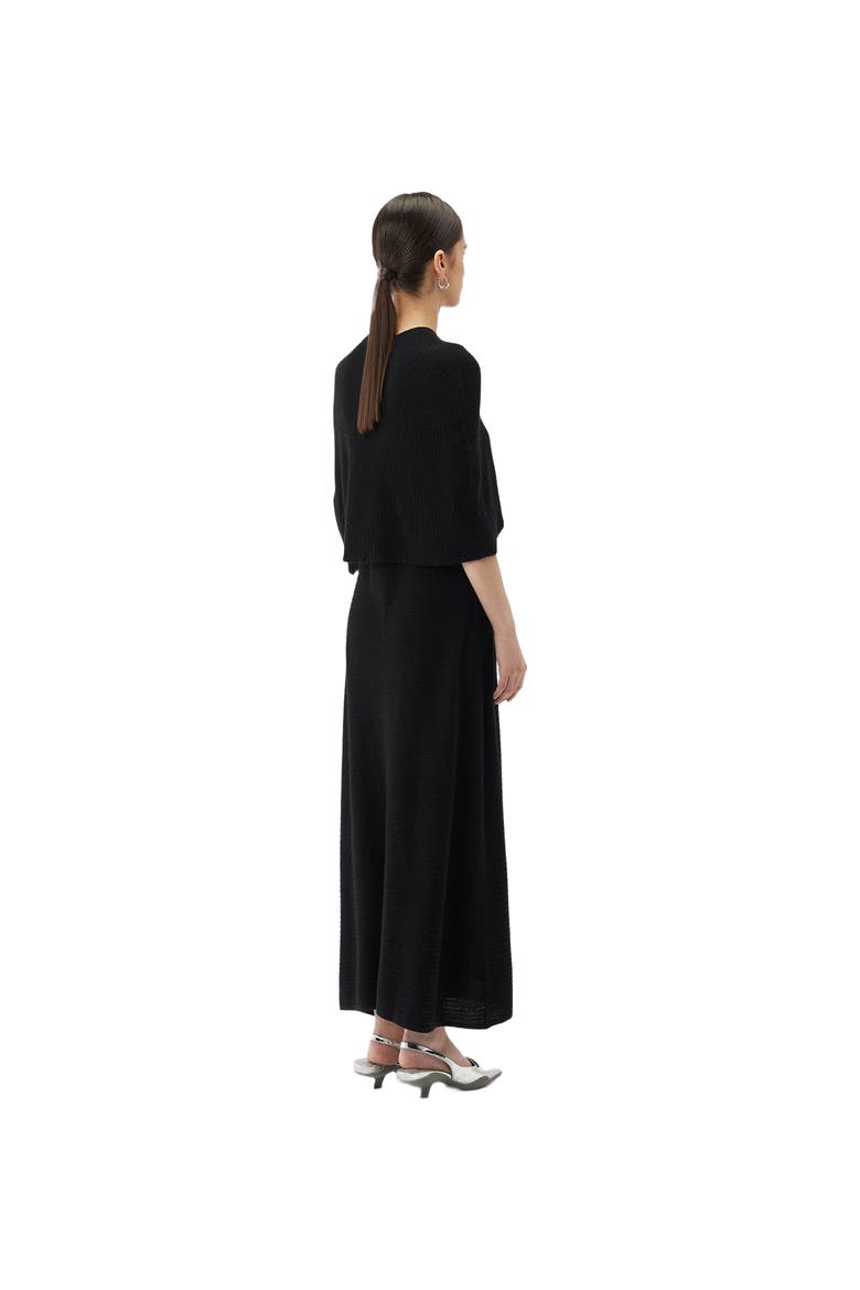 Lightweight Silk Cashmere Capelet, Alternate, color, Black