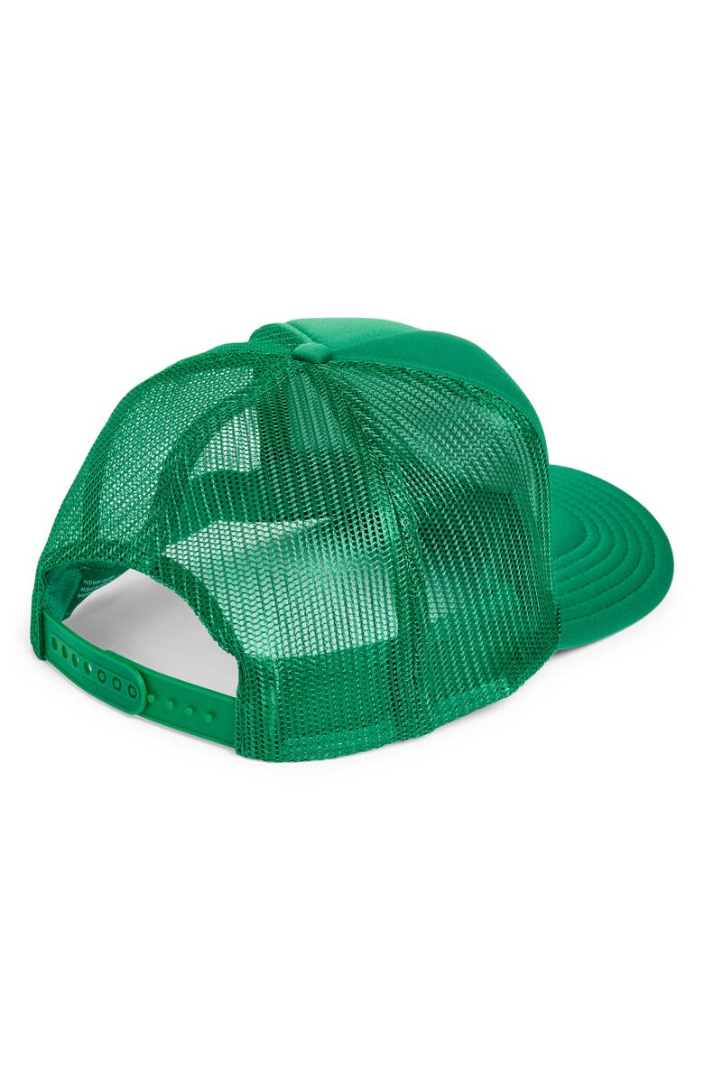 Friday Feelin’ Fore Trucker Hat, Alternate, color, Green
