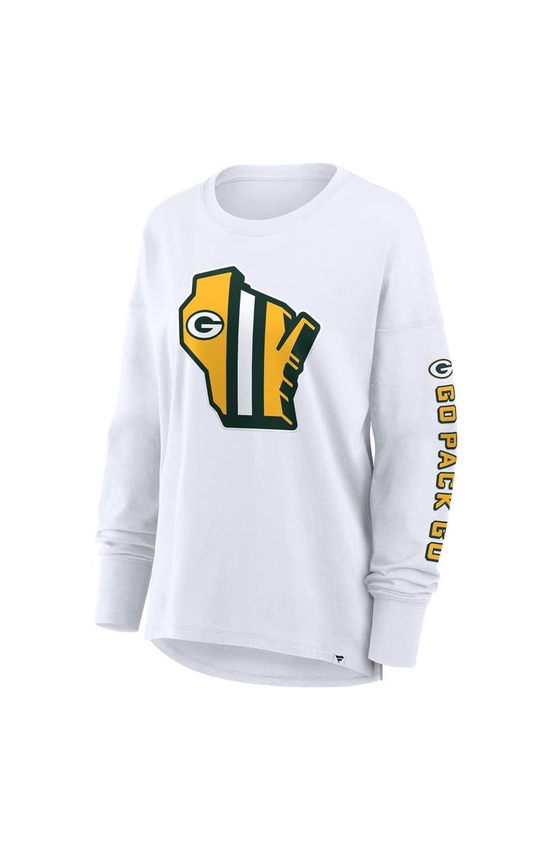 FANATICS Women's Fanatics White Green Bay Packers Hometown Legacy Long Sleeve T-Shirt, Alternate, color, White