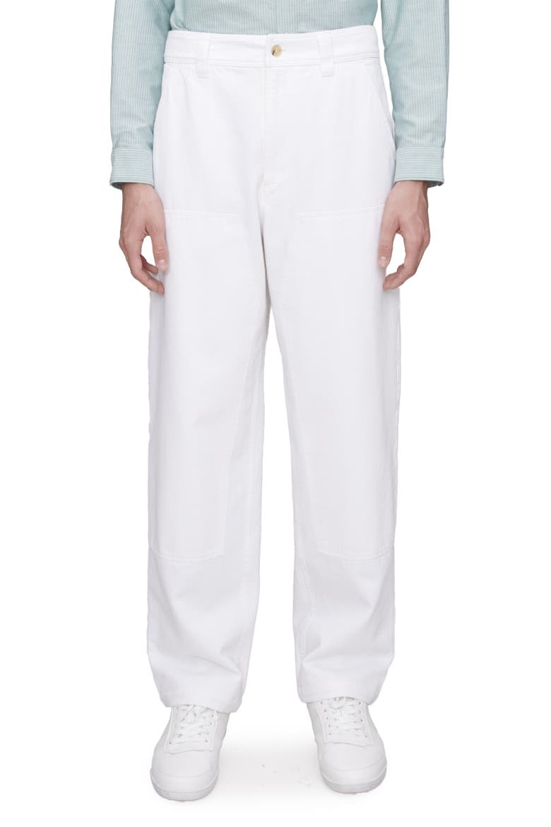Gustav Loose Fit Organic Cotton Carpenter Pants, Main, color, OFF-WHITE