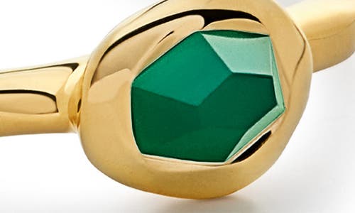 Monica Vinader Odyssey Green Onyx Stacking Ring In Gold