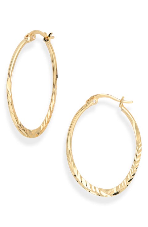 Demi Fine Oval Cut Hoop Earrings
