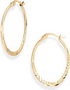 NORDSTROM RACK Demi Fine Oval Cut Hoop Earrings