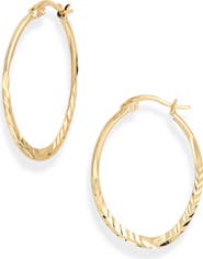 NORDSTROM RACK Demi Fine Oval Cut Hoop Earrings