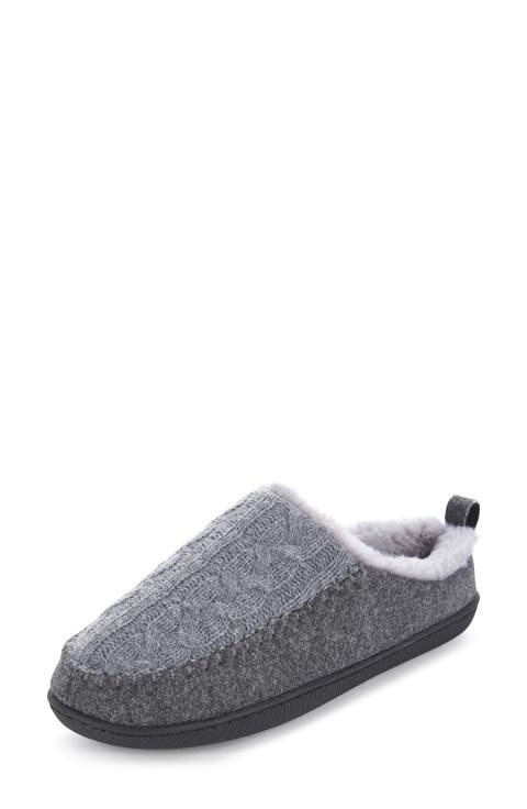 Tori Cable Knit Faux Shearling Slipper (Women)