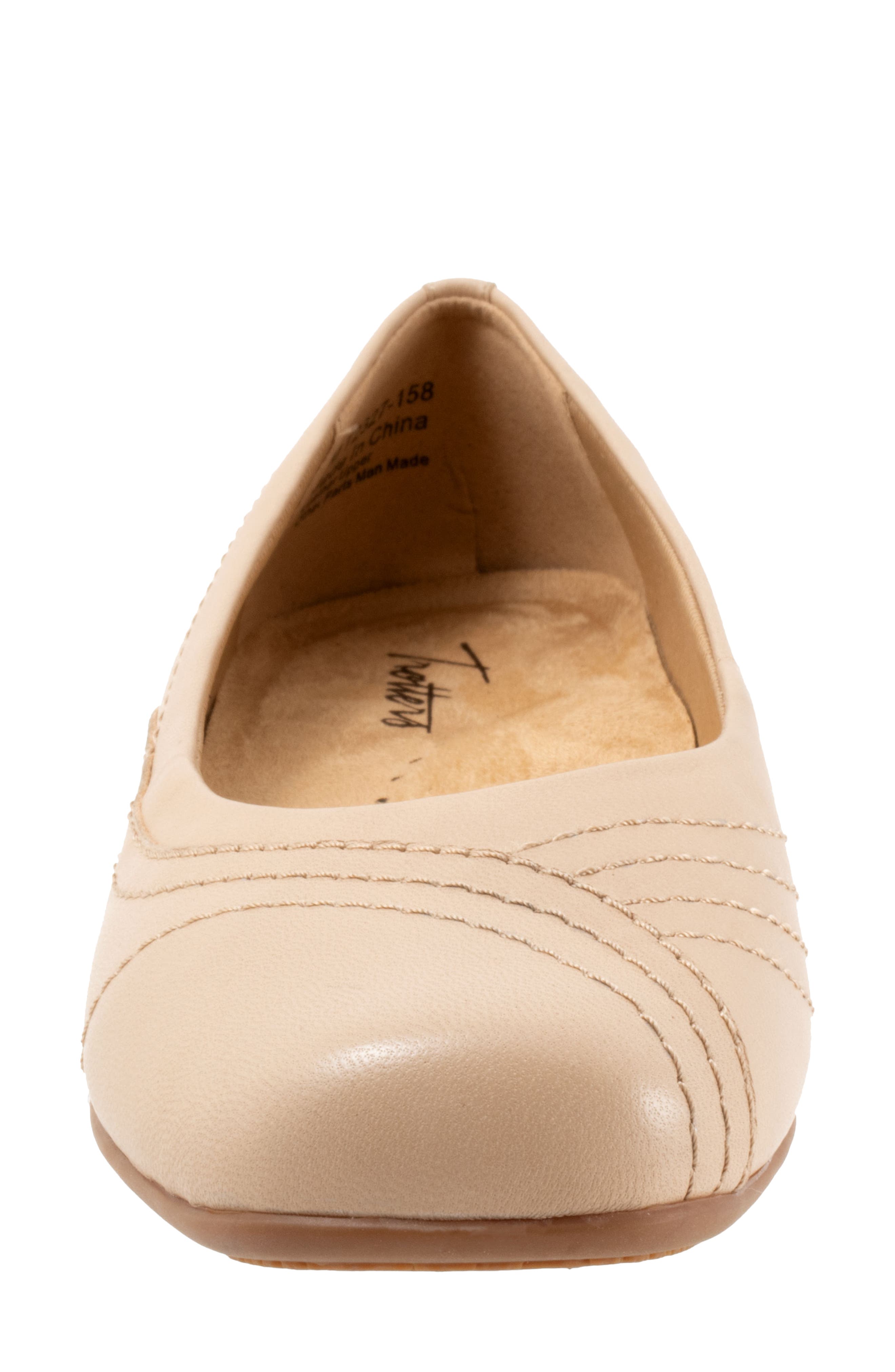 Sasha Square Toe Flat, Alternate, color, BEIGE