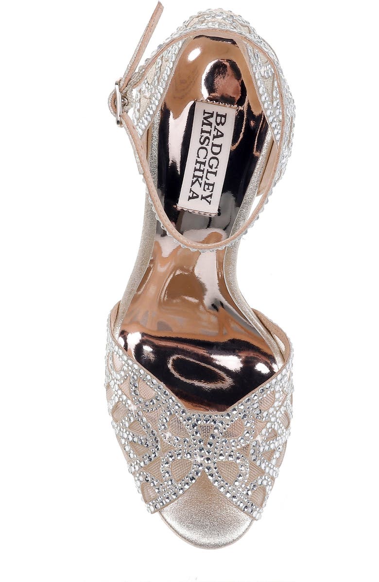 Badgley Mischka Collection Badgley Mischka Hart Crystal Embellished Sandal, Alternate, color,