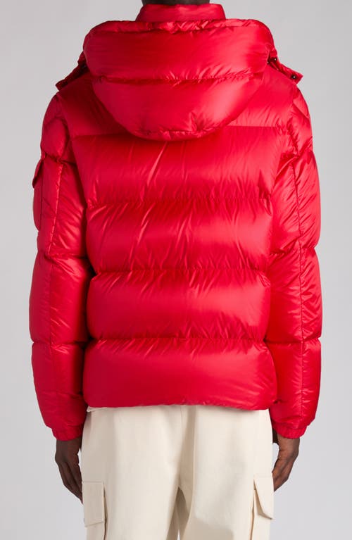 Moncler Maya Jacket Quilted Nylon Down Jacket In Red