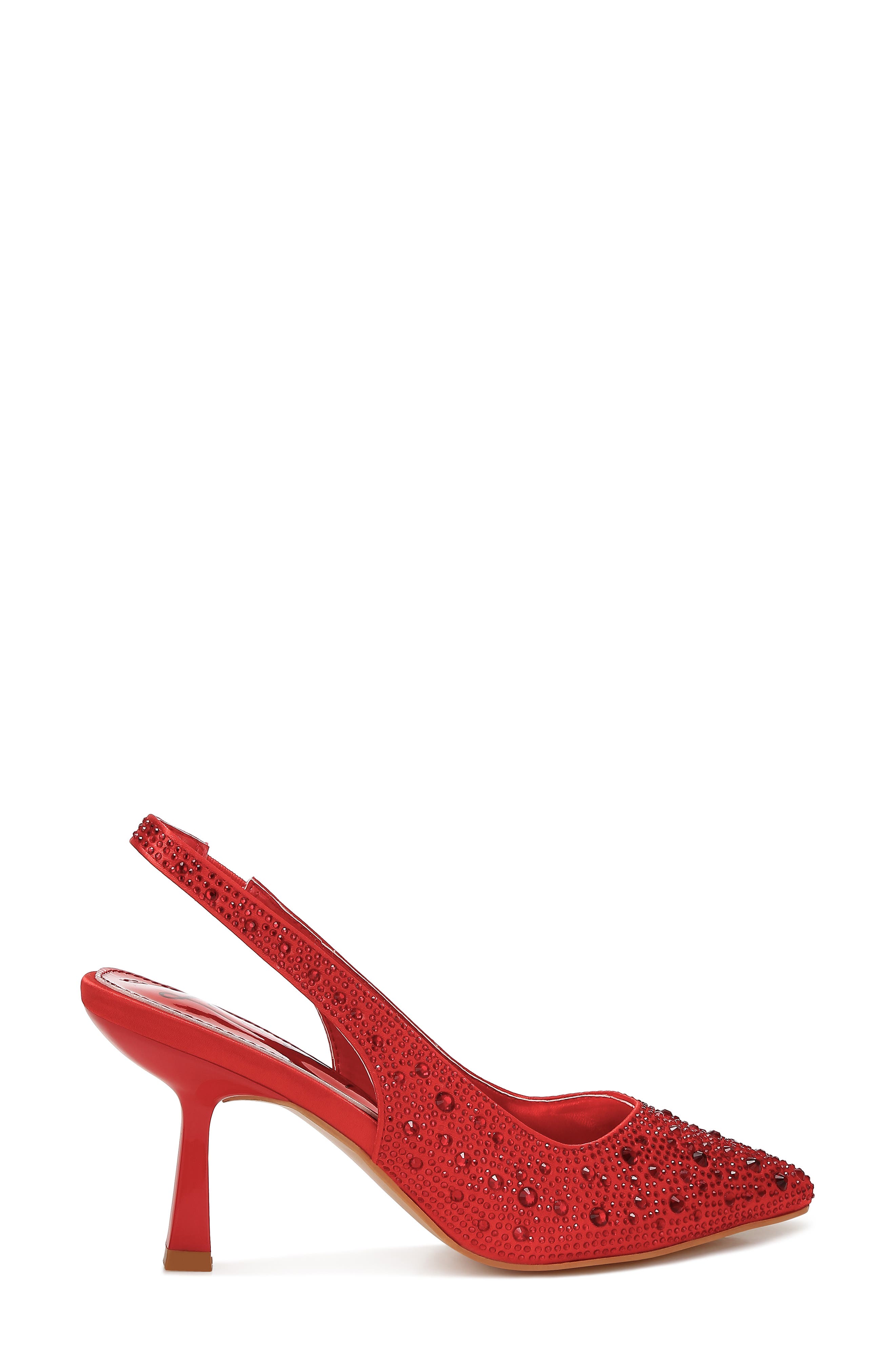 Ararki Crystal Slingback Pump, Alternate, color, RED