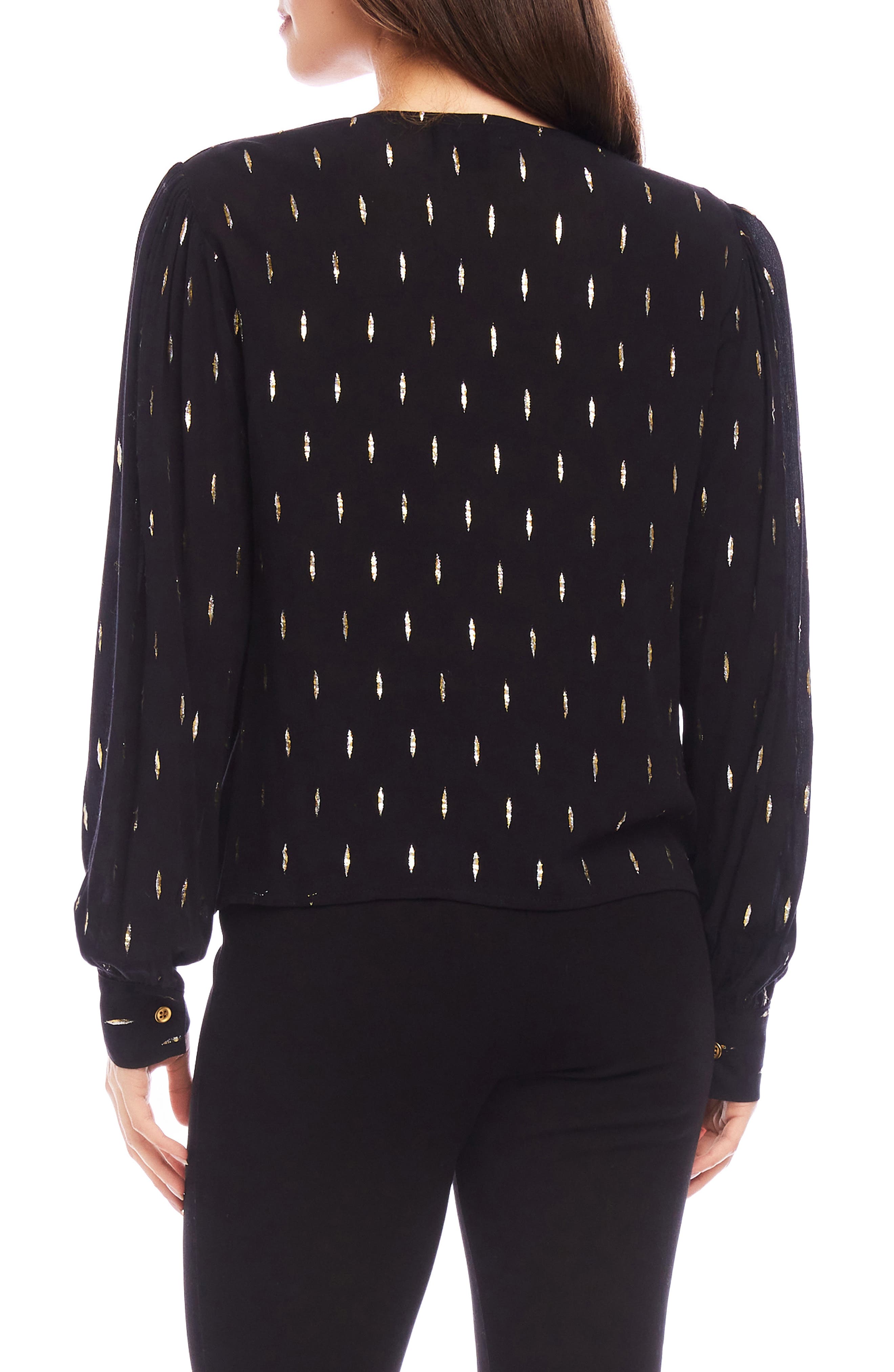 Metallic Drape Front Top - image 2