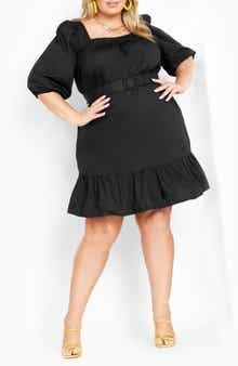 Tetia Belted Puff Sleeve Dress