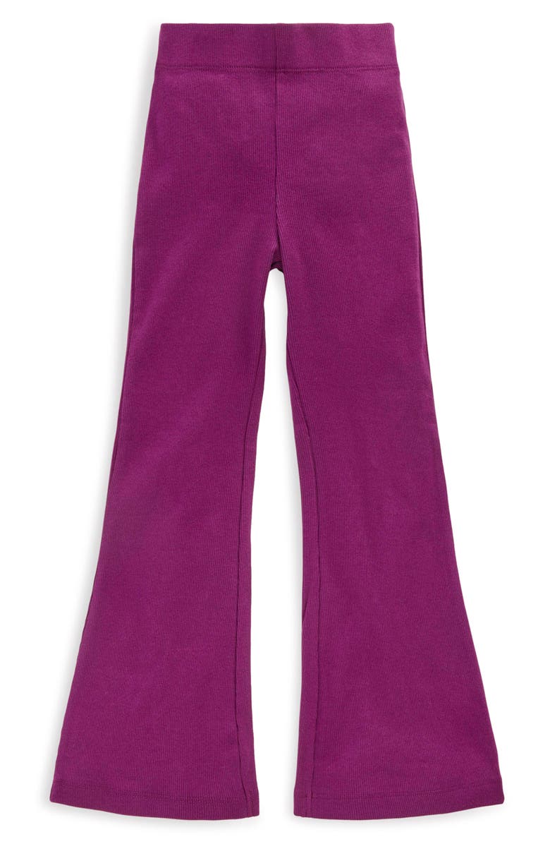 Mini Boden Kids' Rib Knit Flare Leggings, Main, color, Purple