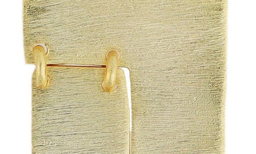 Panacea Brushed Rectangular Drop Earrings In Gold