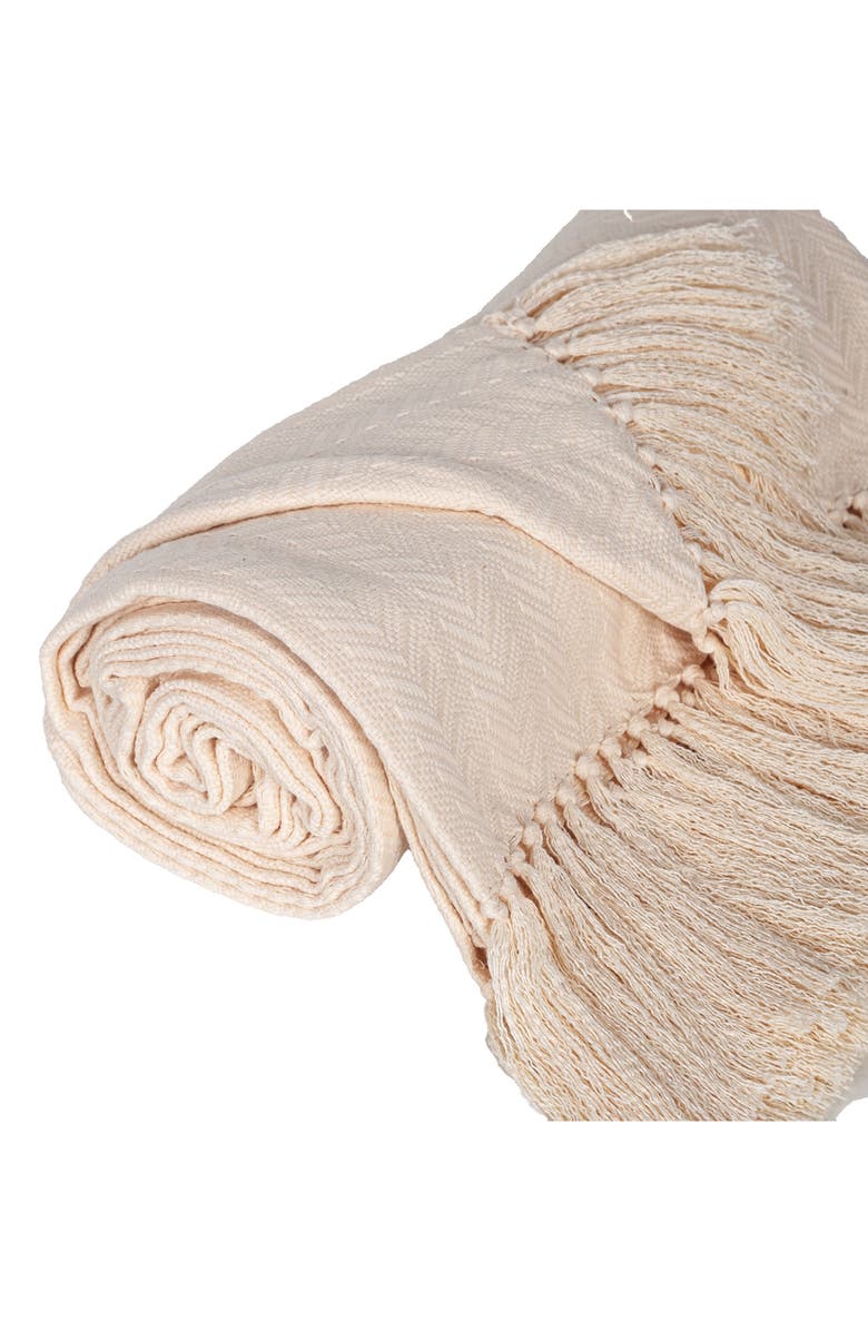 PARKLAND COLLECTION Airi Throw Blanket, Alternate, color, Cream