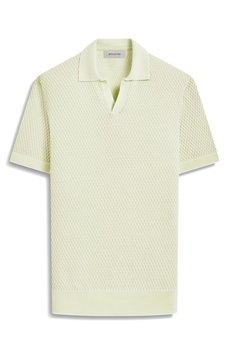 Bugatchi Tipped Johnny Collar Polo, Alternate, color, Pistachio