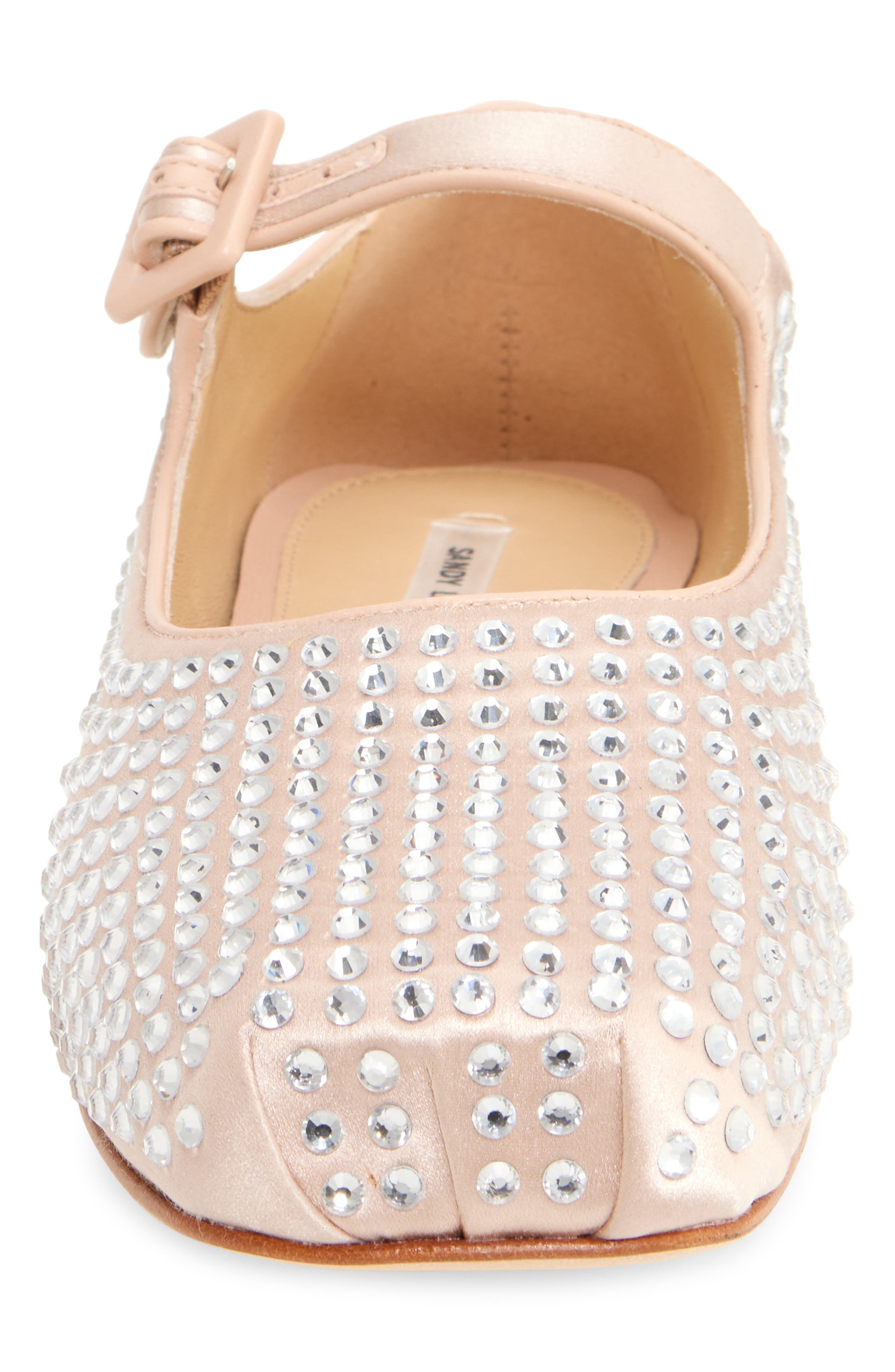 Pointe Crystal Embellished Mary Jane Flat, Alternate, color, BALLET