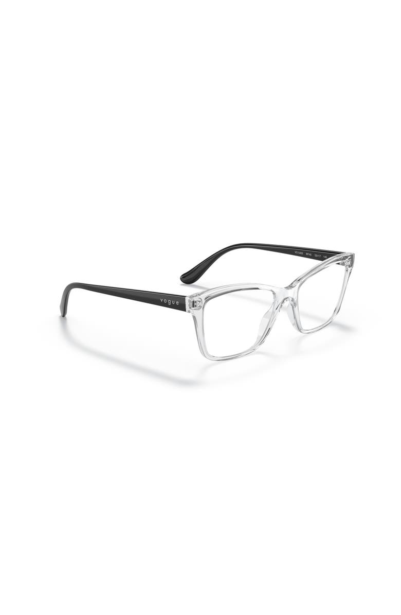 Vogue Eyewear 51mm Rectangle optical glasses, Alternate, color, Transparent