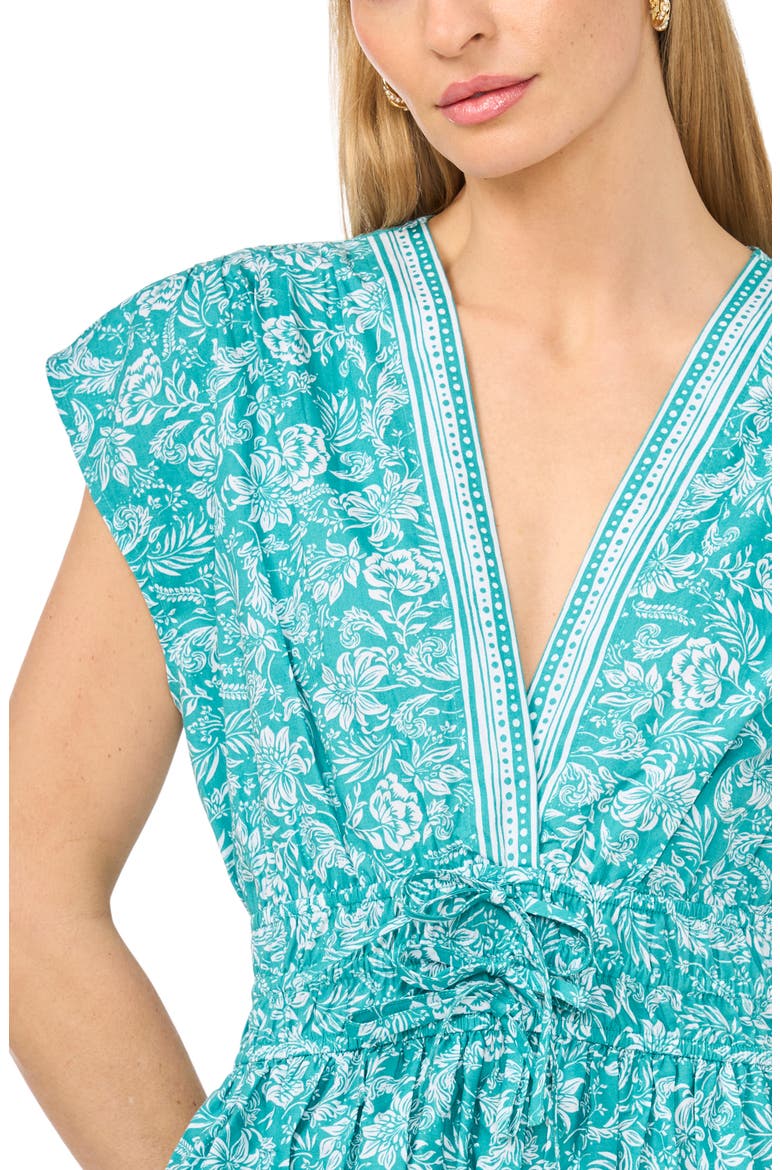 Deep V-Neck Minidress, Alternate, color, BLUE SLATE