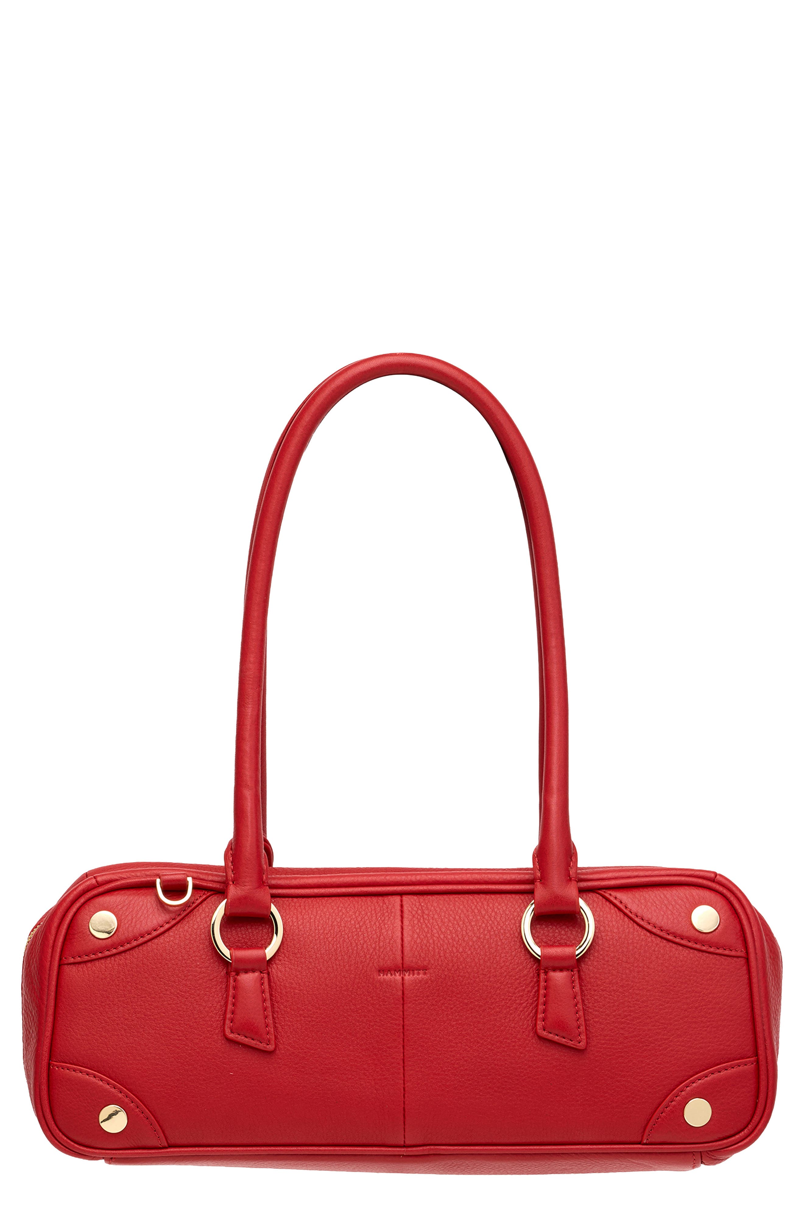 HAMMITT Small Meredith Leather Shoulder Bag, Main, color, Chili Red/ Gold