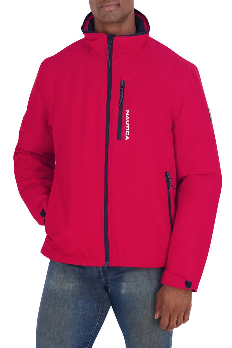Poly Sailing Jacket, Main, color, RED