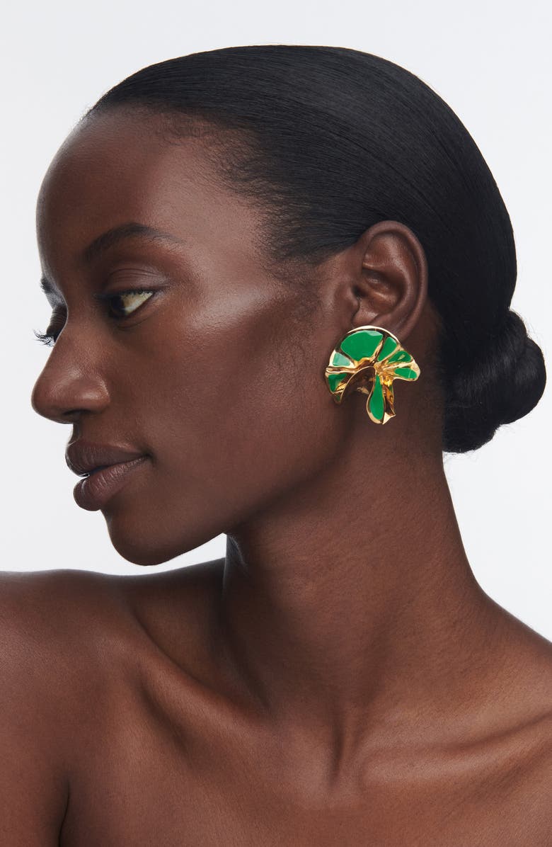 Sterling King Delphinium Enamel Stud Earrings, Alternate, color, 