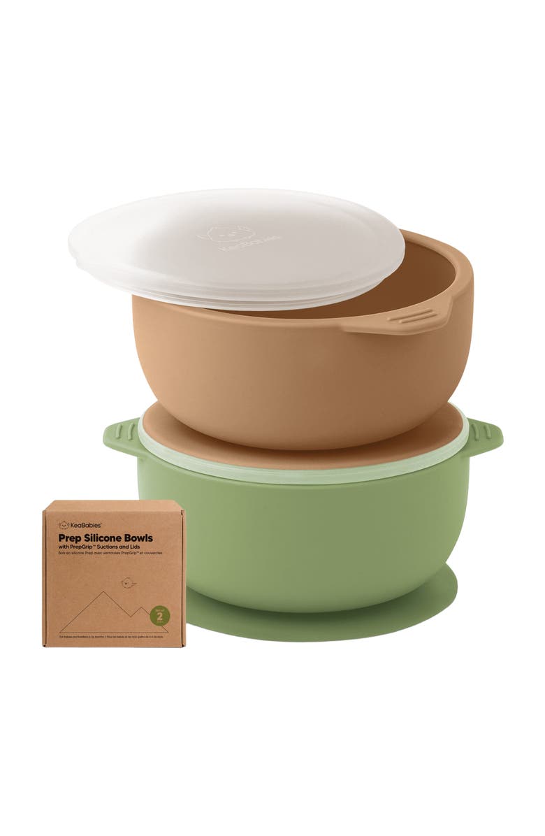 KeaBabies 2-Pack Silicone Suction Bowls, Main, color, Desert